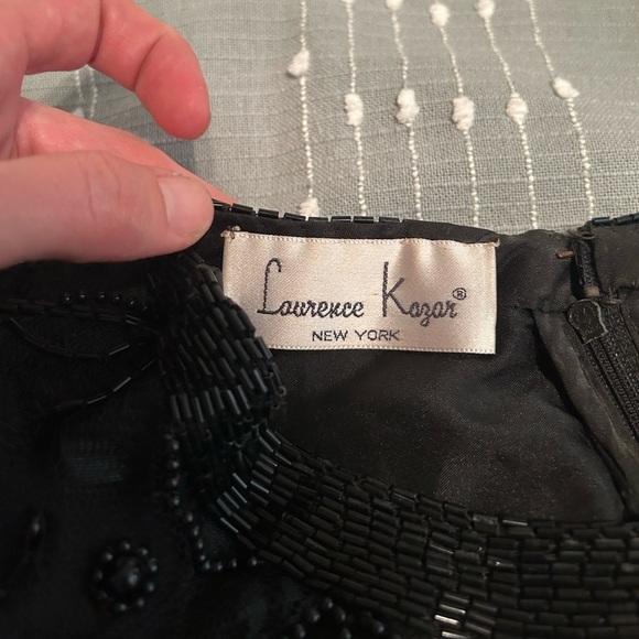 VTG Laurence Kazar black beaded dress - Picture 8 of 16